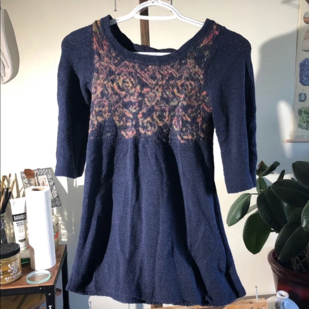 Blue Free People Warm Top XS